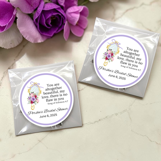 Mirror Bridal Shower Bible Tea Bag Party Favor (Set of 20)