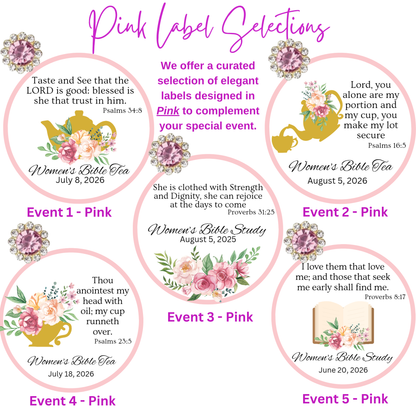 Sakura Flower Teaspoon Favors with Tea and Bible Verses (Set of 8)