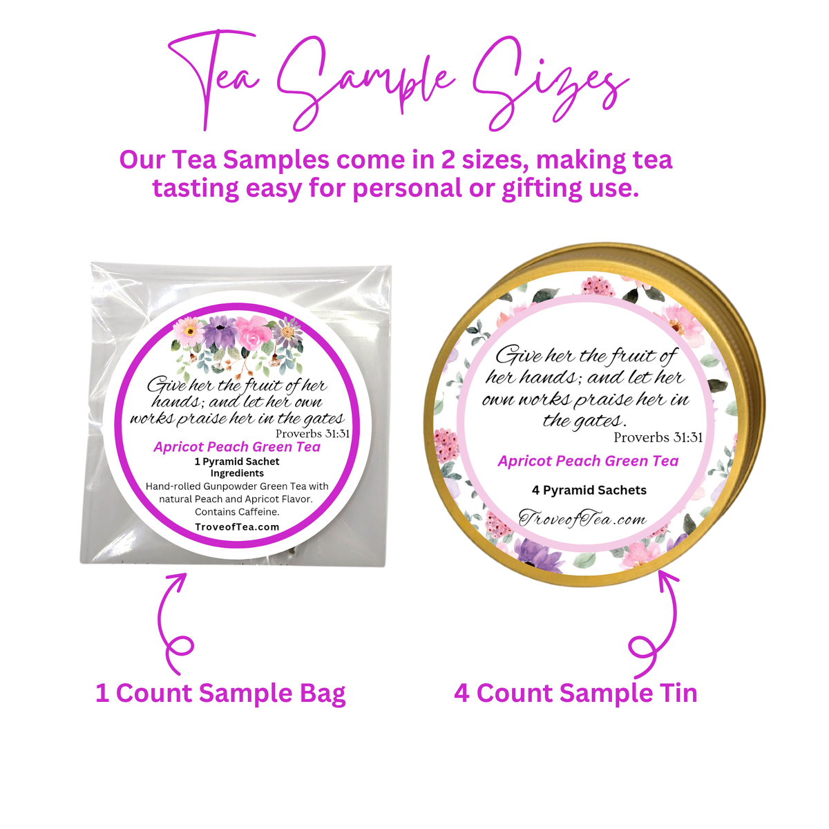 Apricot Peach Green Tea Samples