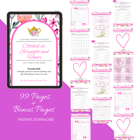 Clothed in Strength and Honor Daily Reflection Journal (Digital Download)