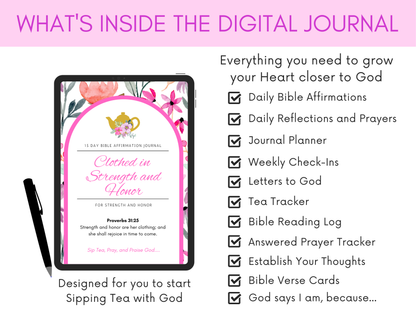 Clothed in Strength and Honor Black Tea Sampler Gift Set with Scripture Tea Bags