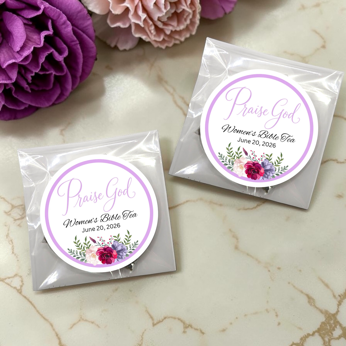 Praise God Floral Bible Tea Party Favors for Women's Ministry and Prayer Breakfast (Set of 20)