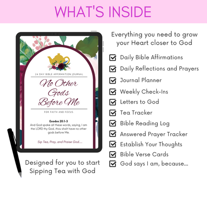 No Other Gods Before Me Prayer Journal for Women (Digital Download)