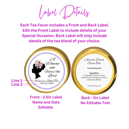 Fear the Lord Prayer Group Bible Tea Favors in Mini Tins (Set of 10)