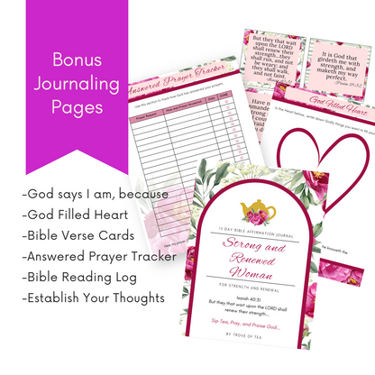 Strong and Renewed Woman Guided Prayer Journal (Digital Download)