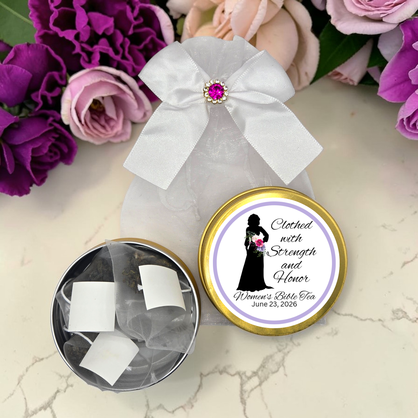 Strong Woman of God Bible Tea Party Favors for Prayer Retreat Keepsakes (Set of 10)
