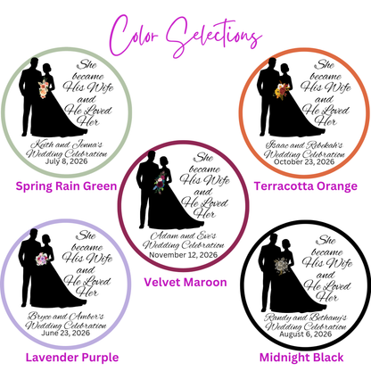 Loved Woman Silhouette Wedding Biblical Tea Bag Favors (Set of 20)
