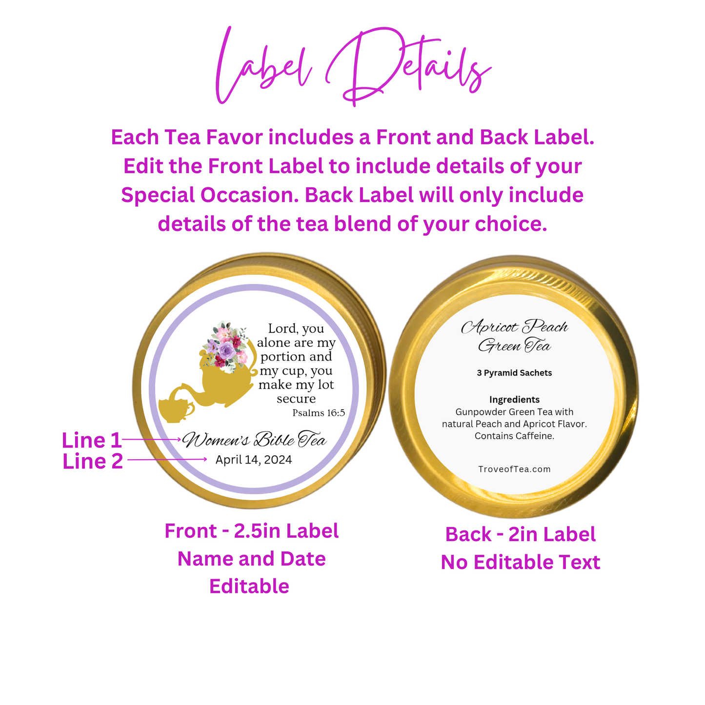 Teapot and Teacup Bible Retreat Ladies Tea Party Favors (Set of 10)