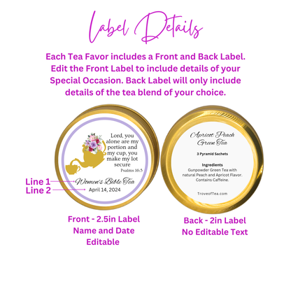 Teapot and Teacup Bible Retreat Ladies Tea Party Favors (Set of 10)