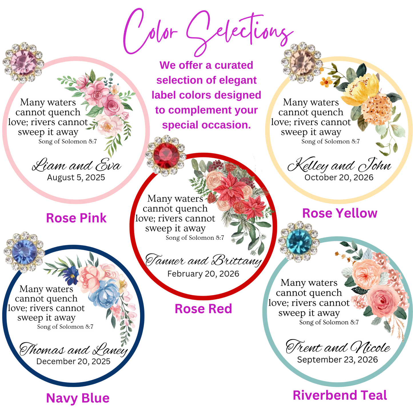 Right Floral Bible Tea Wedding Favors (Set of 10)
