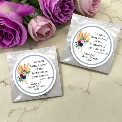 Feast of First Fruits: Bible Tea Party Favors in Scripture Tea Bags (Set of 20)