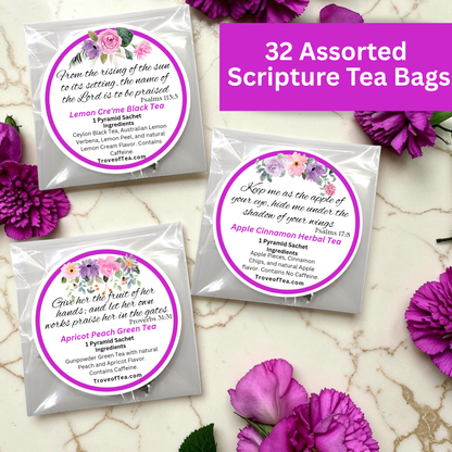 Taste and See Bible Tea Party Kit with Bible Verse Tea (32 Count)
