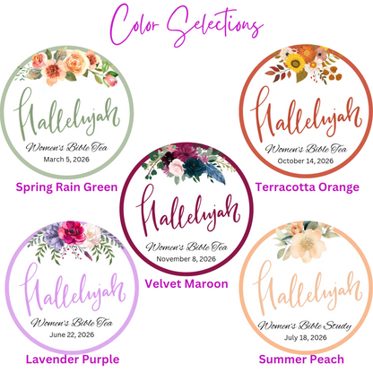 Hallelujah Floral Scripture Tea Bags for Women's Conference and Prayer Circle (Set of 20)