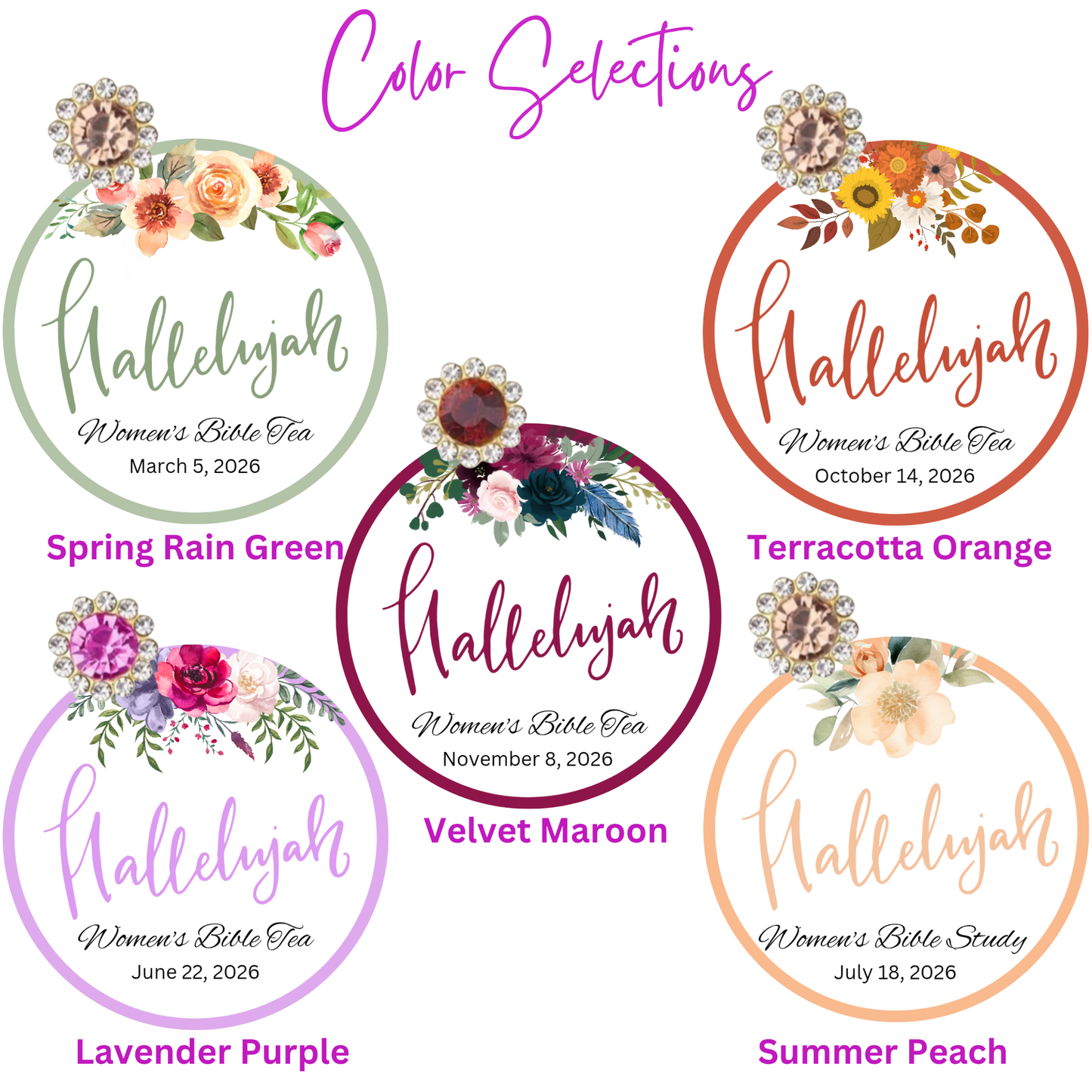Hallelujah Scripture Tea Favors for Women’s Ministry, Prayer Breakfast (Set of 10)