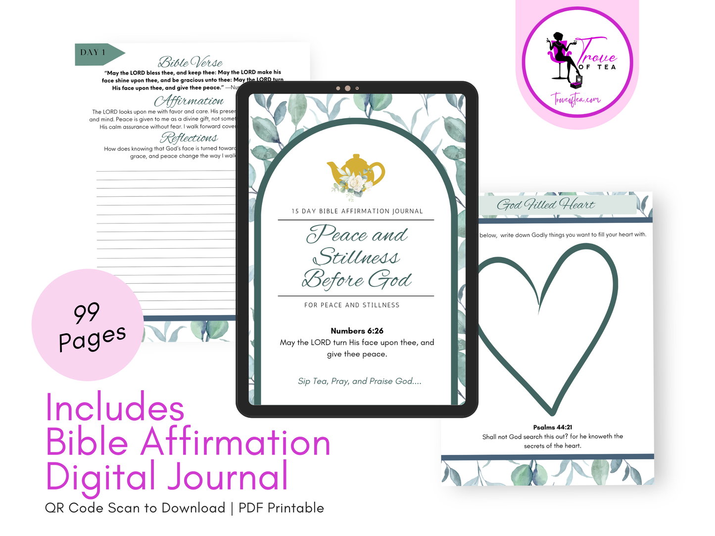 Peace and Stillness Before God Bible Verse Tea Bag Tin Gift Set