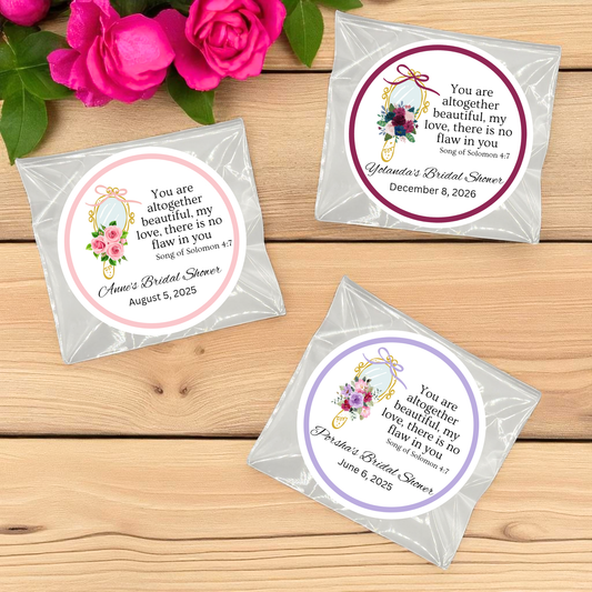 Mirror Bridal Shower Bible Tea Bag Party Favor (Set of 20)