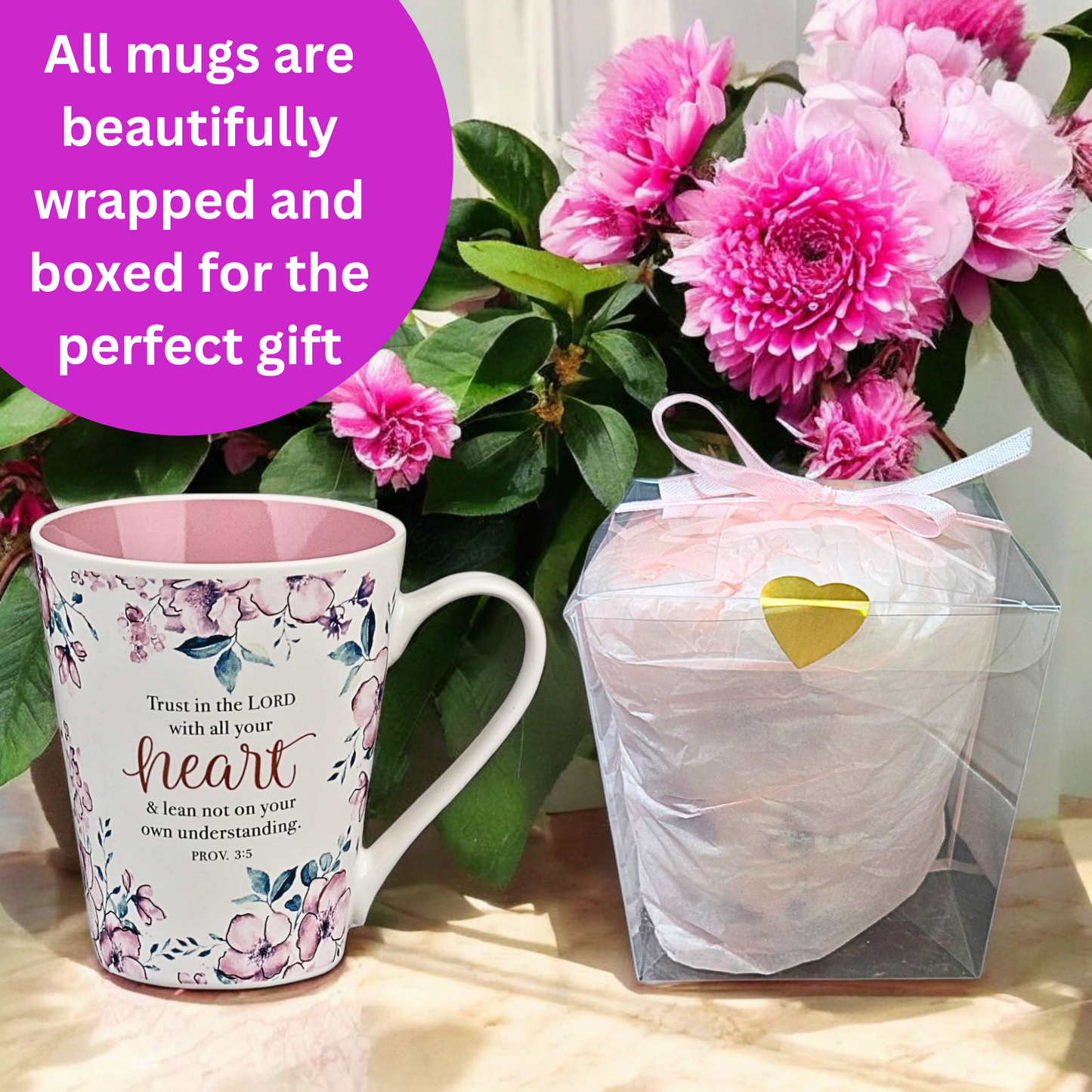 Trusting Heart Bible Verse Mug – Proverbs 3:5 - 14oz