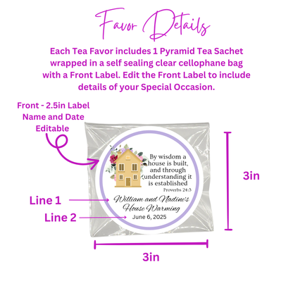 Housewarming Bible Tea Party Favors (Set of 20)