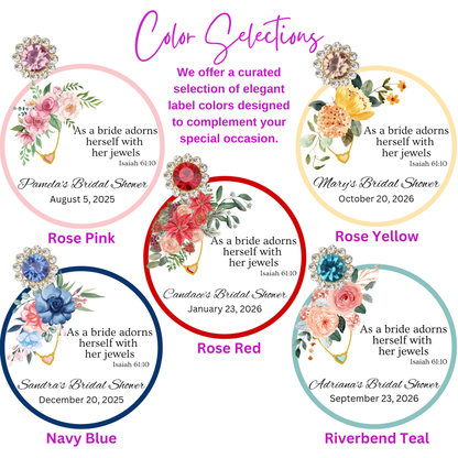 Floral Bridal Tea Party Favors with Meditation Tea (Set of 10)