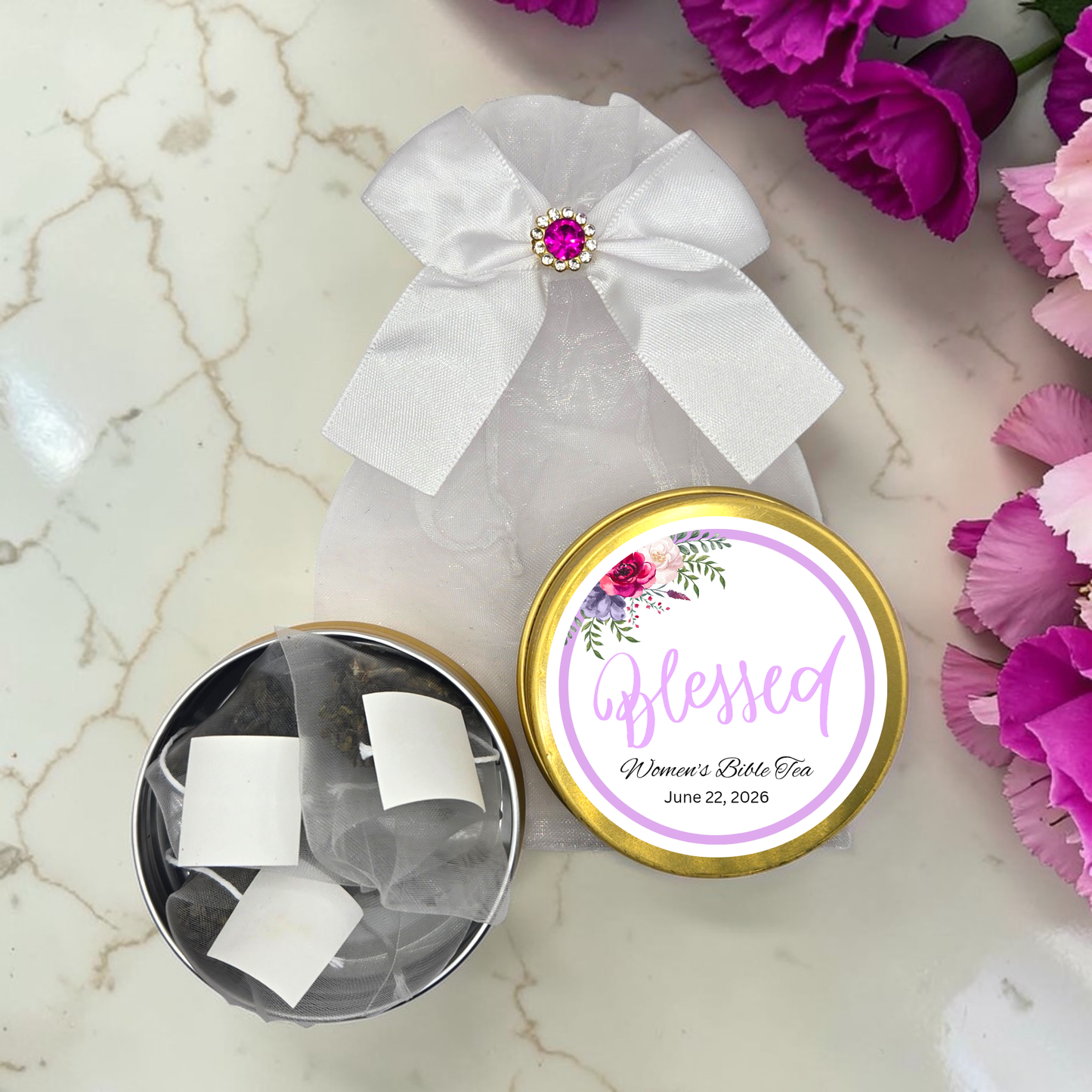 Blessed Bible Tea Party Favors for Prayer Circle and Women's Conference (Set of 10)