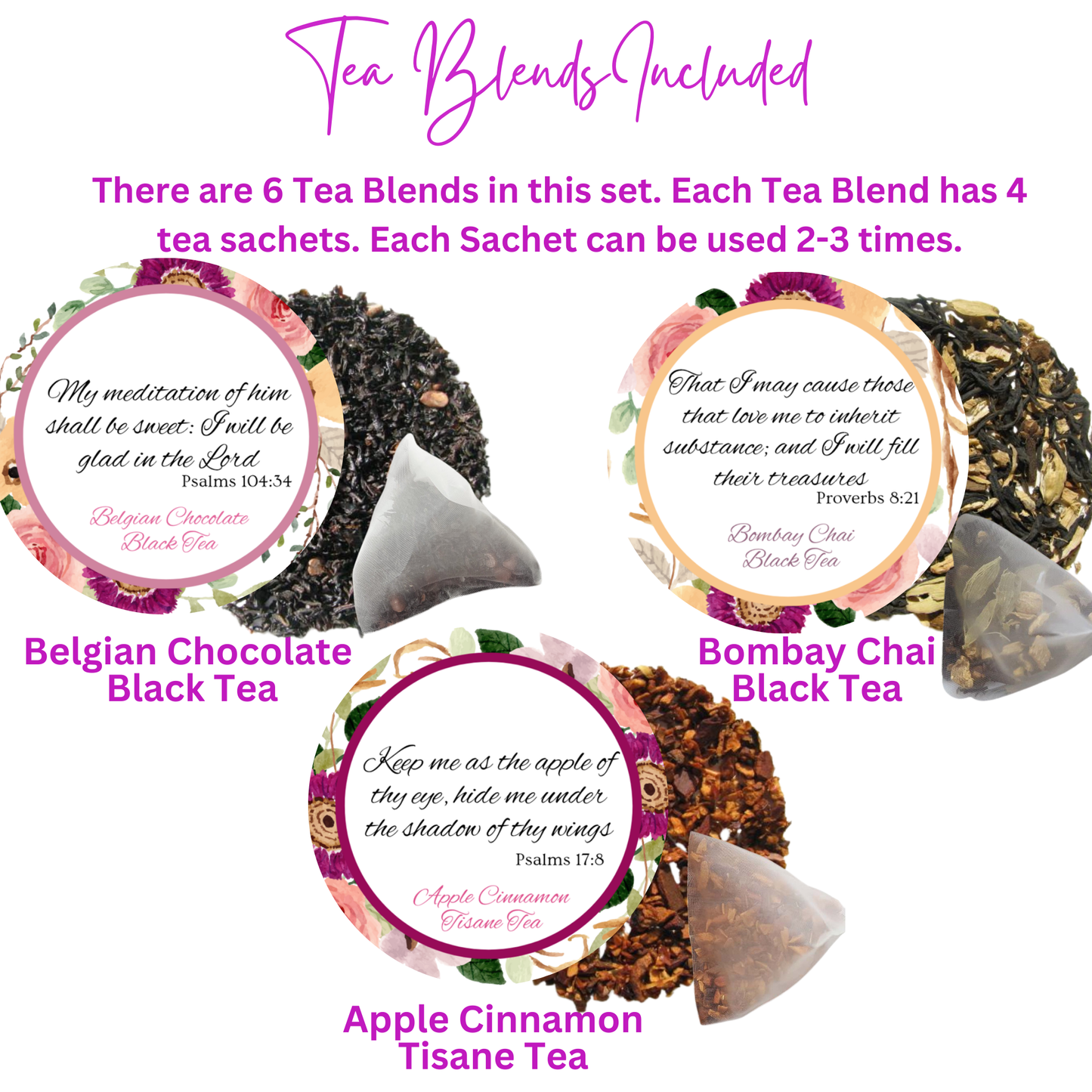 Thanksgiving and Praise Bible Verse Tins of Tea Gift Set