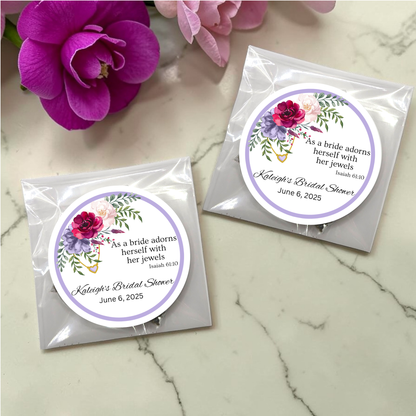 Floral Bridal Shower Bible Verse Tea Bag Party Favor (Set of 20)